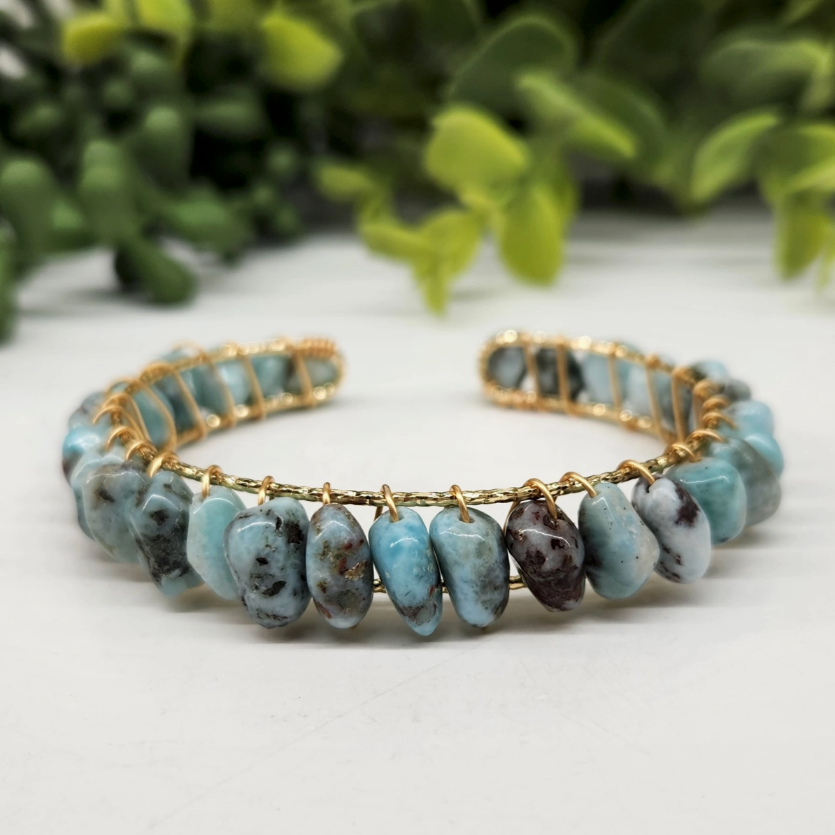 Larimar Bangle Cuff