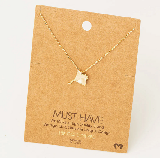 Must Have - Gold Sting Ray Necklace